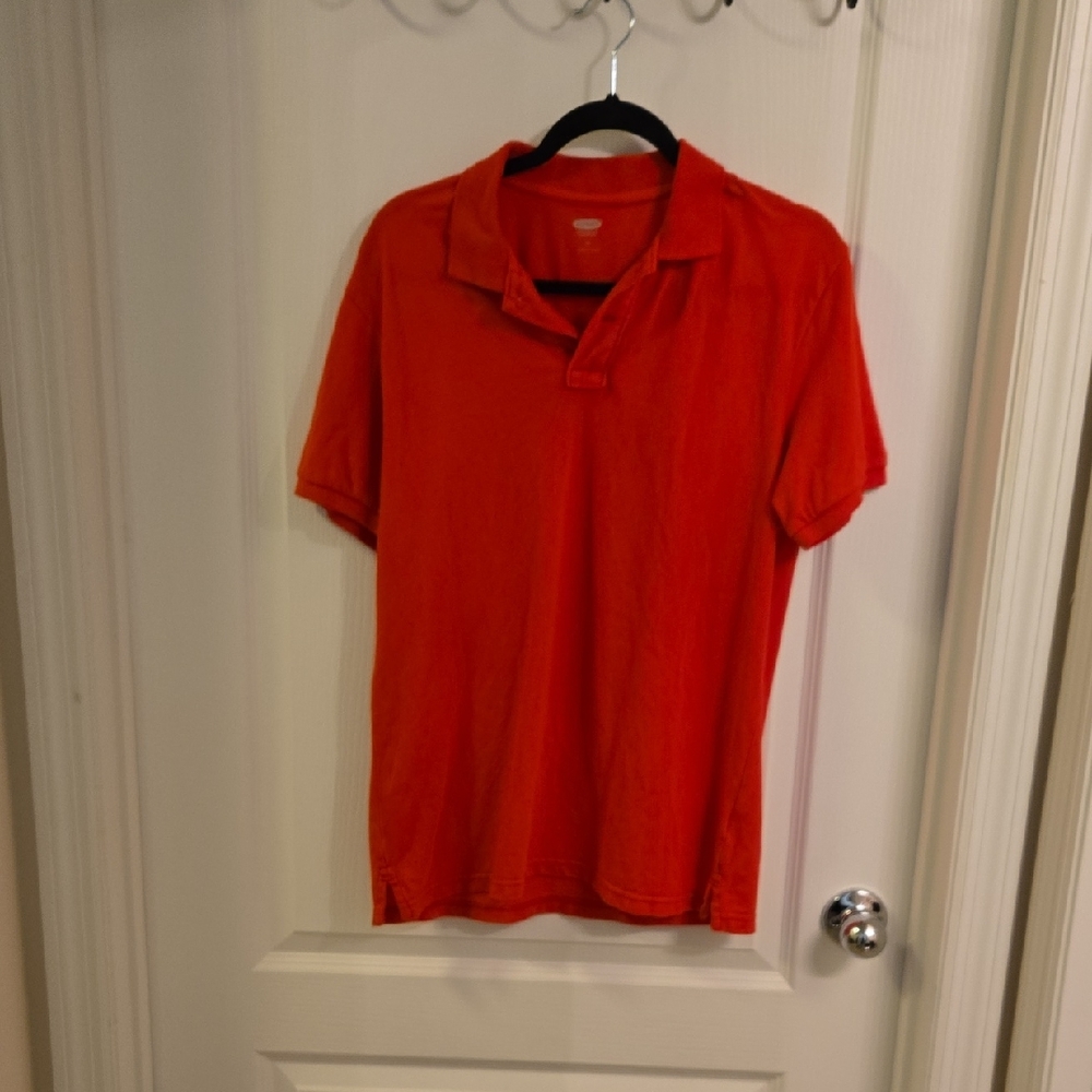Womens Old Navy Vibrant Red Short Sleeve Polo Size Medium